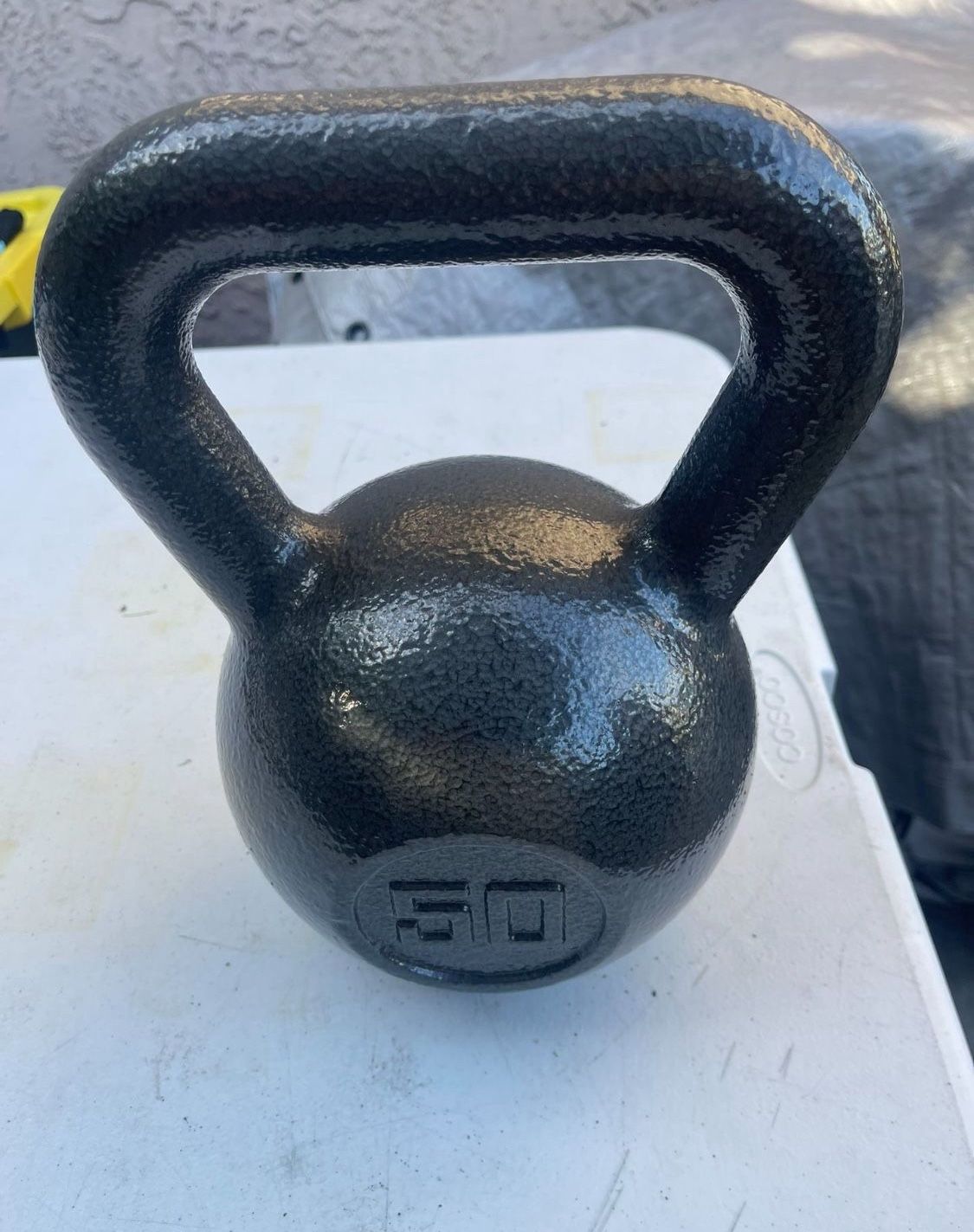 Athletic Works 50lb Kettlebell, Casting Iron, Durable Black