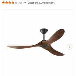 Modern wood ceiling fan