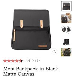 Petunia Pickle Bottom Meta Backpack in waxed black canvas