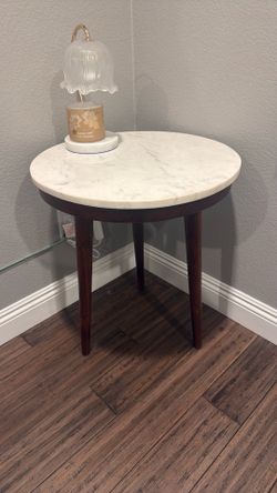 Marble / wood side table