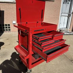 U.S. GENERAL 30 in., 5-Drawer Mechanics Cart, Red