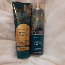 Bath & Body Works 2PC SET Moonlit Martini Mist & Body Cream 