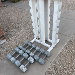 Dumbells And Rack 