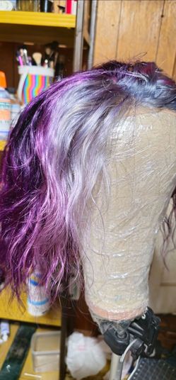 Lot/ 2 human 6 synthetic wigs