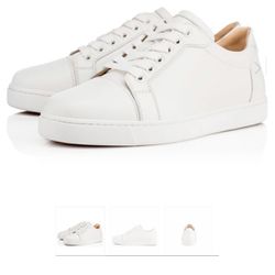 Christian Louboutin White Leather Sneakers Womens 8