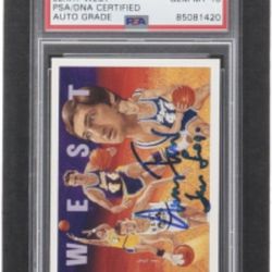 1991-92 Upper Deck: Basketball Heroes: Jerry West Autograph #9 Jerry West, Los Angeles Lakers