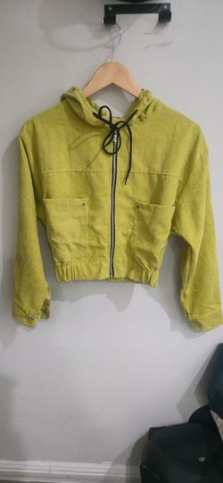 Avacado green corduroy crop jacket