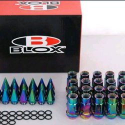 20PCS/SET Blox Racing Jdm Style 50MM Aluminium Extended Tuner Lug Nuts With Spike