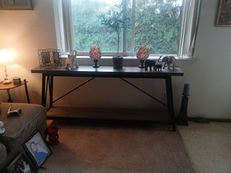 Two shelf stand wood nice looking not very old