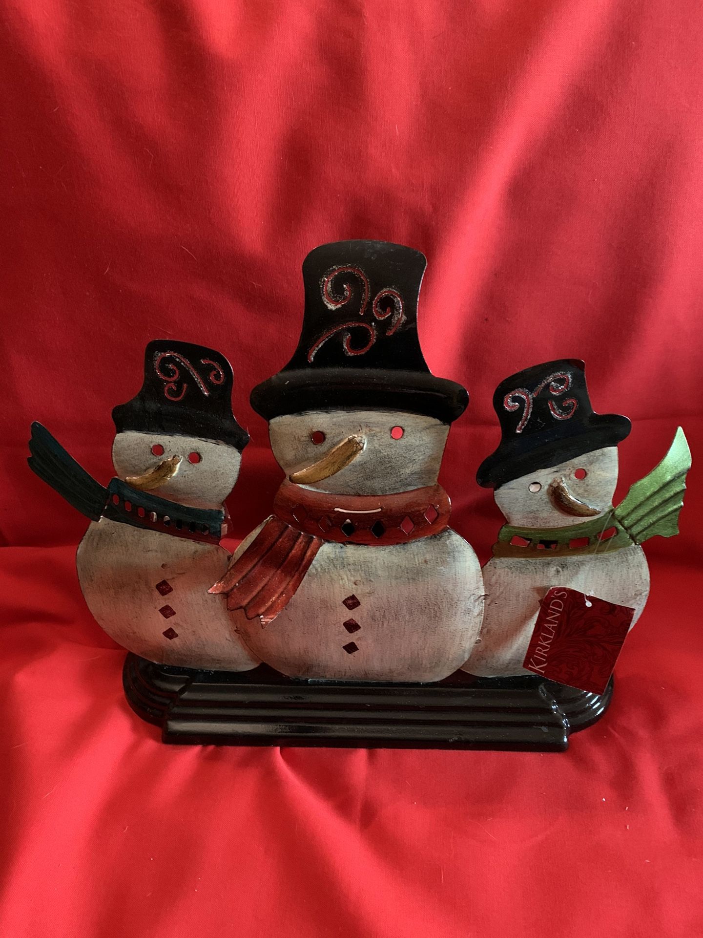 NWT Snowman Tea Light Candle Holder