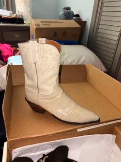 Tony Lama “bone” teju lizard boots lucheese