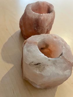 Salt candle holders