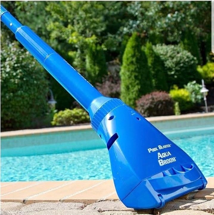 POOL BLASTER Aqua Broom XL Ultra Cordless Pool & Spa Vacuum Cleaner with Pole Set