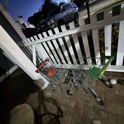 Kids Toddler Metal Shopping Carts Qty 2 