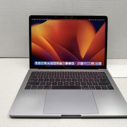 Macbook Pro 13", 2017, Intel Core i5 2.30 GHz 8 GB RAM 120 GB SSD Wireless WiFi Webcam USB-C  2 Thunderbolt Ports macOS Ventura, AC Adapter Included