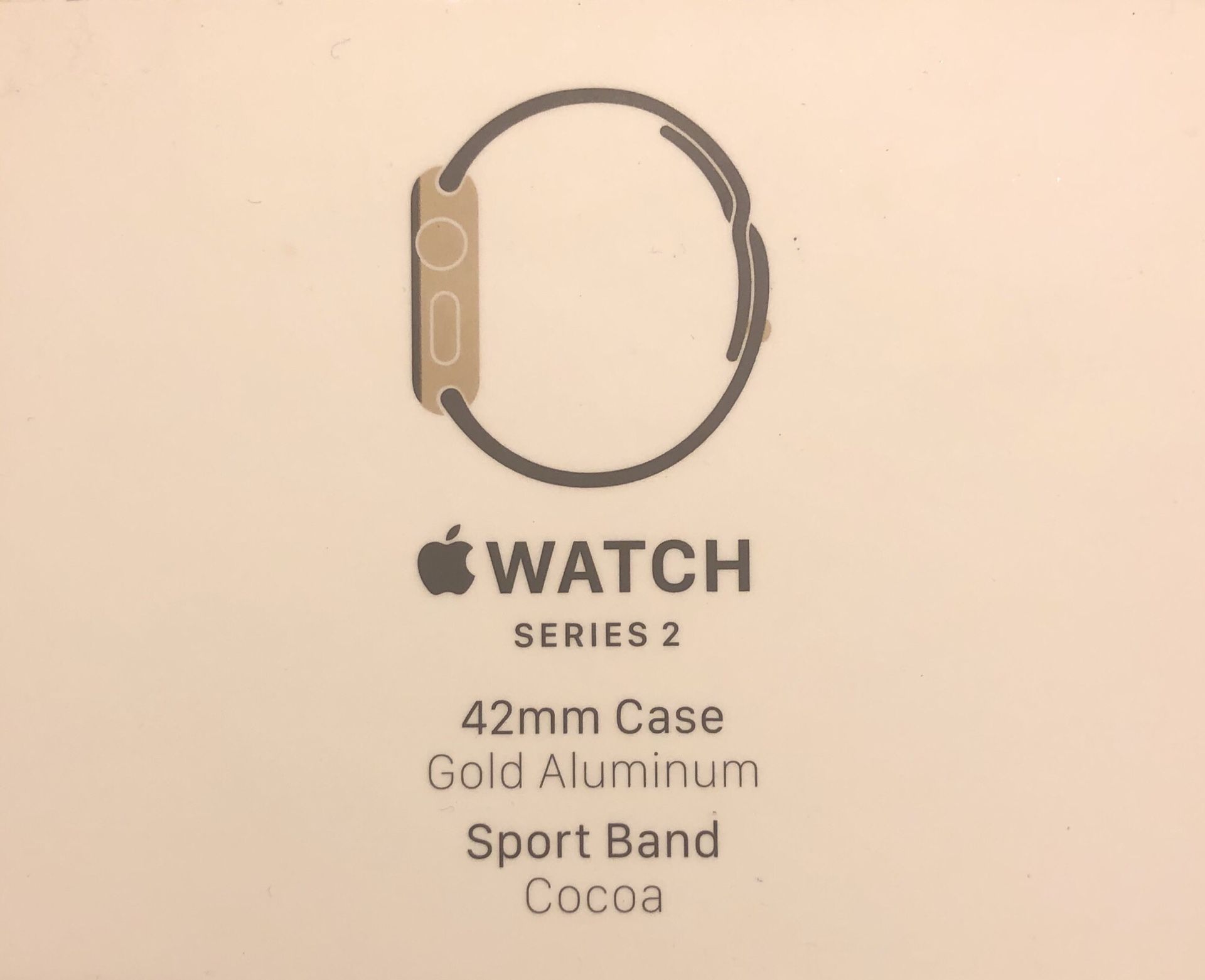 Apple Watch series 2 42mm gold aluminum case sports band cocoa