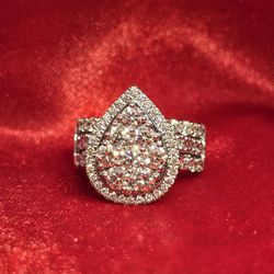 18k White Gold Diamond Brilliant Cut Ring 1.84 ctw