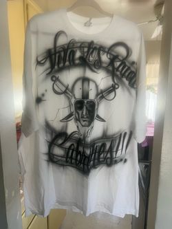RAIDERS T-SHIRT 3XL RAIDERS CUSTOM AIR BRUSH T-SHIRT
