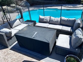 Wicker outdoor sectional