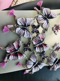 Butterfly Necklace and Earrings