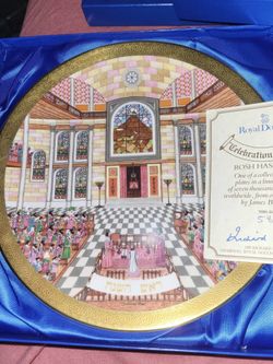 3 vintage blue Dalton England plates certified