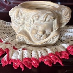 Vintage Resin Cherub Angels Votive Candle Holder