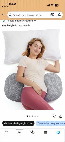 Momcozy Portable Pregnancy Pillow - Adjustable W Shaped Maternity Pillow