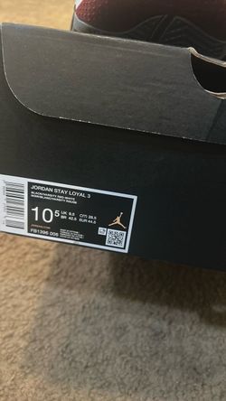 Jordan Stay Loyal 3 Black Varsity Red Size 10.5