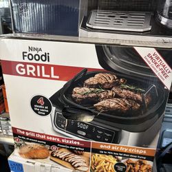 Foodi 5-in-1 Indoor Grill with 4 Qt. Air Fryer, Roast, Bake, Dehydrate and Cyclonic Grilling
