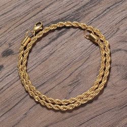 18k Gold Rope Chain Necklace 5mm