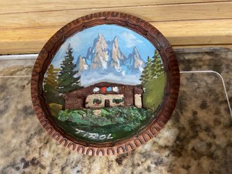 Vintage 3D  Wall Art Plaque Scene From Tirol Austria