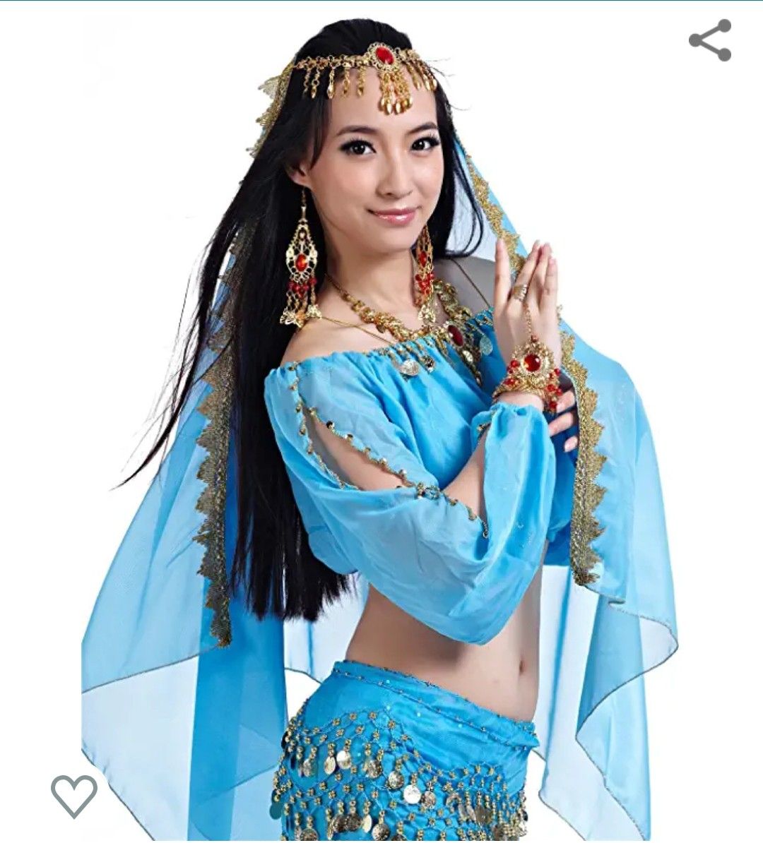 Womens jasmine or belly dancer costume. NEW