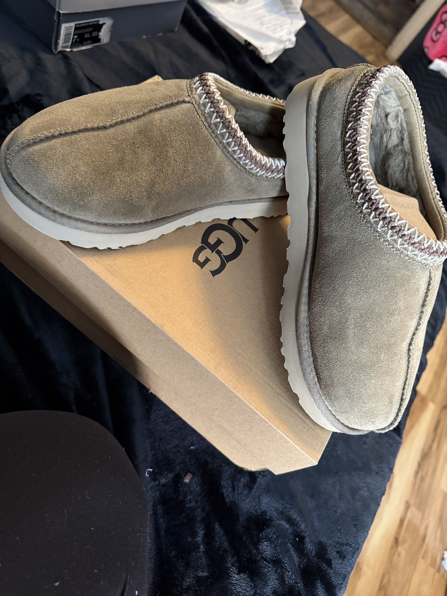 Olive Green Ugg Slides