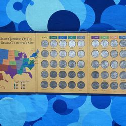 Mapa Coleccionista Quarters EE.UU. 1999–2008 / U.S. Quarters Map
