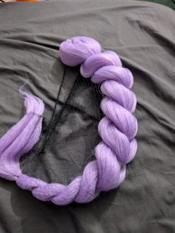 Light Purple braided ponytail