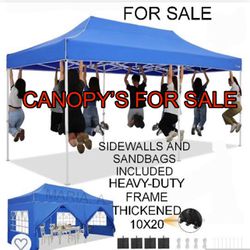 10x20 Canopy with Side walls, EASY UP Canopy Tent for Parties Event Wedding, Commercial Canopy, All Season Wind UV 50+ & Waterproof