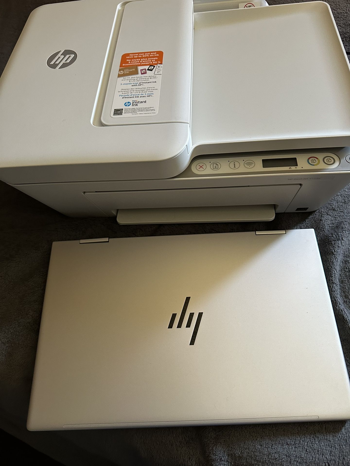 Lab Top And Printer 