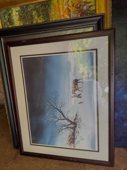 Framed Western Landscape Art Print – Signed by W. Gerald Tobey