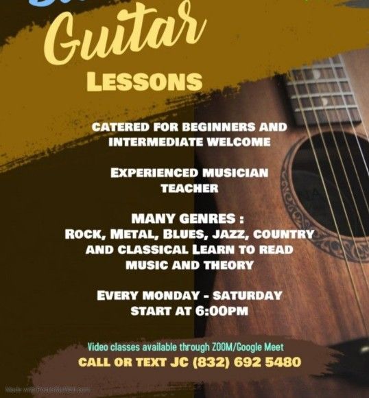 Private Guitar Lessons - Also Offering Online