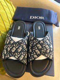 Dior Oblique Slide Sandals Size 42