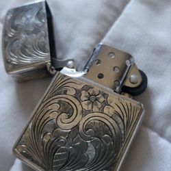 Silver Zippo  Lighter Case