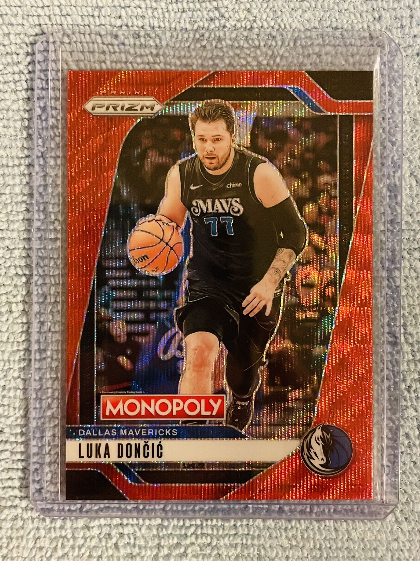 Luka Doncic 2024-25 Panini Prizm Monopoly Red Wave Prizm!