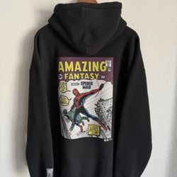 BAIT x Marvel Comics Spider-Man “Amazing Fantasy” Graphic Hoodie Black size XL
