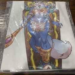 Atryl's Blue Tribal/Space Fox White Shirt 2XL