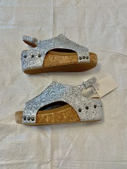 UPLIFTEX Platform Wedge Shoe: 39 EU/8.5 US, Silver