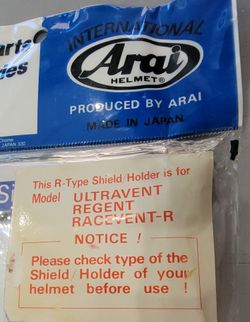 1990's Arai Helmet Shield Side Cover Holders