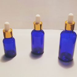 Royal Blue Essential Oil Dropper Bottle 3 sizes, DIY Cosmetic Glass Bottle with dropper