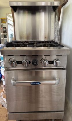Stainless Steel 4 Burner Gas- Standard Oven