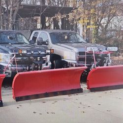 Snow plowing and salt spreading