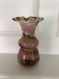 Antique Ruffled Rim Blown Glass
